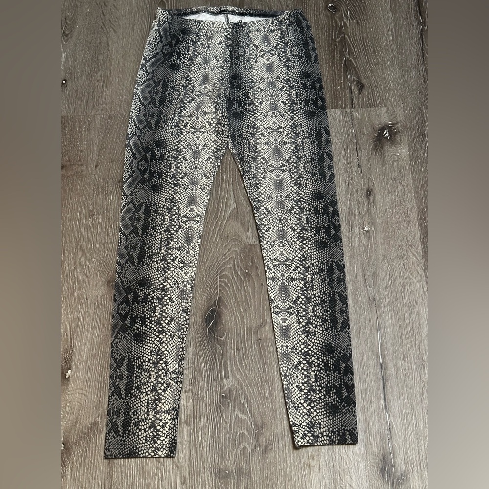 Snakeskin Print Leggings Womens Small